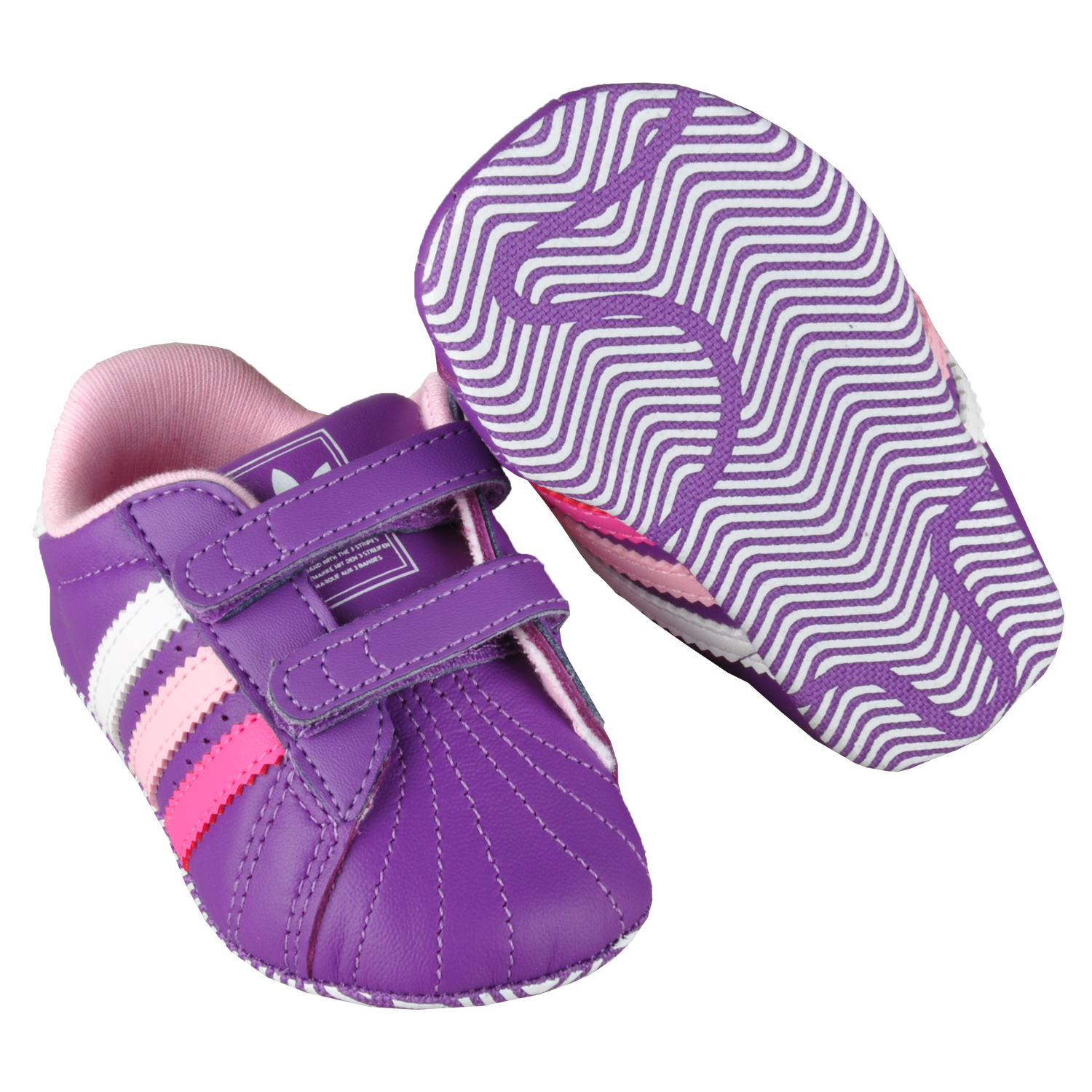 Foto Adidas Shoe Superstar 2 Cf Crib Zapatos De Bebé Púrpura Rosa