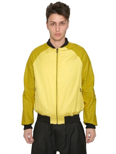 Foto adidas slvr chaqueta bomber de lana revestida y satén techno