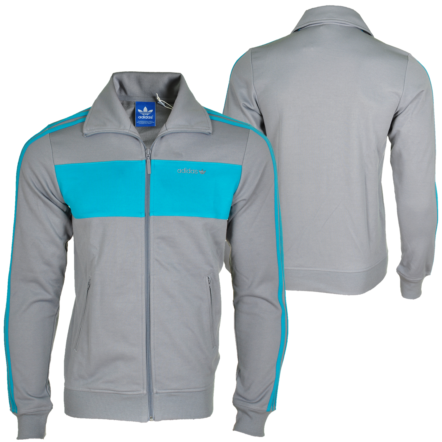Foto Adidas Sport Beckenbauer Chaquetas Deportivas Gris Turquesa