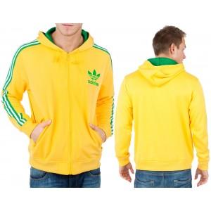 Foto Adidas sudadera capucha amarilla y verde