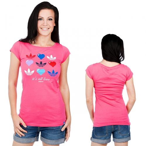 Foto Adidas Trefoil Heart camiseta Super rosa talla 32