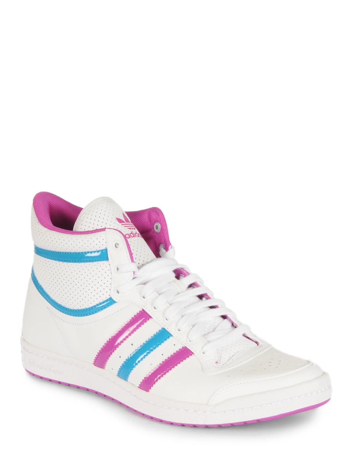 Foto Adidas Zapatillas Top Ten HI Sleek W blanco rosa turquesa EU: 40,5