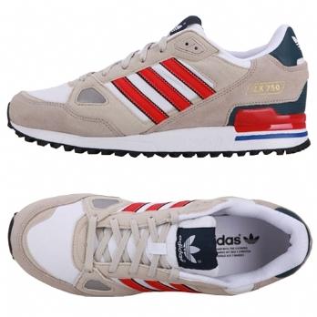 Foto ADIDAS ZX 750 BEIG ROJO AZUL - Camisetas - Adidas - Tallas: 41,42,43,