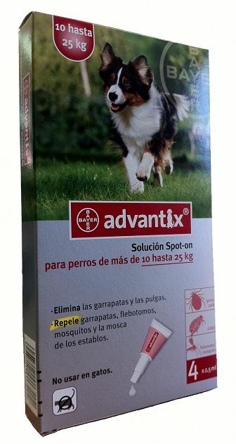 Foto Advantix Pipetas Antiparasitarias 4x2,5ml (10-25kg)