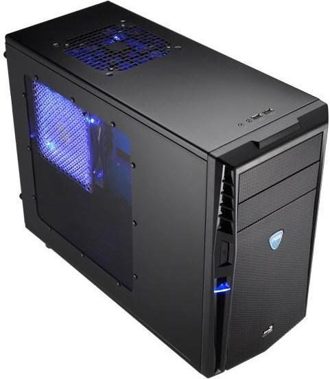 Foto Aerocool Qs-202 Micro-atx Negra Leds Azules
