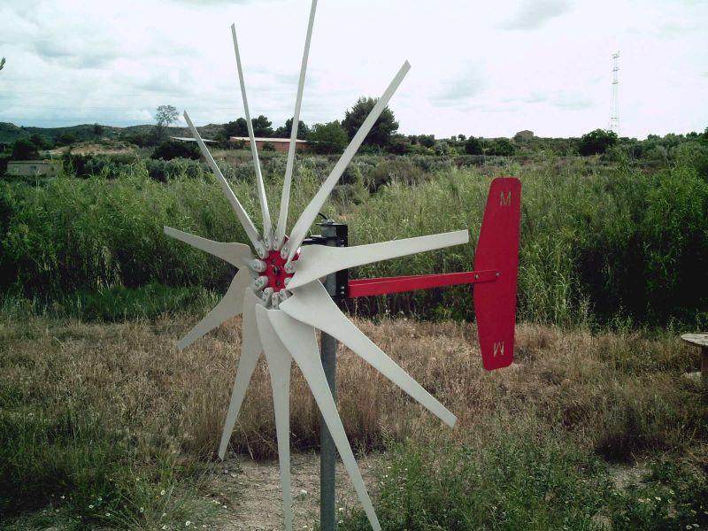 Foto Aerogenerador 1200 Vatios 11 aspas, alternador de imanes permanentes