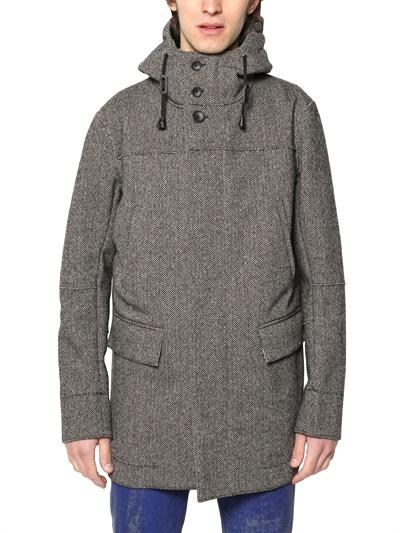 Foto aiguille noire peuterey herringbone wool parka