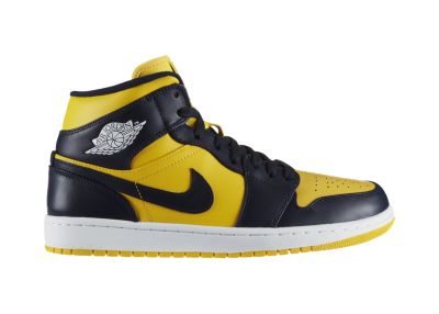 Foto Air Jordan 1 Mid Zapatillas - Hombre - Amarillo/Azul - 9