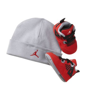 Foto Air Jordan 4 Retro Paquete de regalo - Bebés - Rojo - 4C