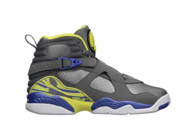 Foto Air Jordan Retro 8 Zapatillas - Chicas - Gris/Amarillo - 5Y