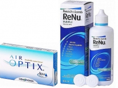 Foto Air Optix Aqua (6 lentillas) + solución ReNu 360 ml