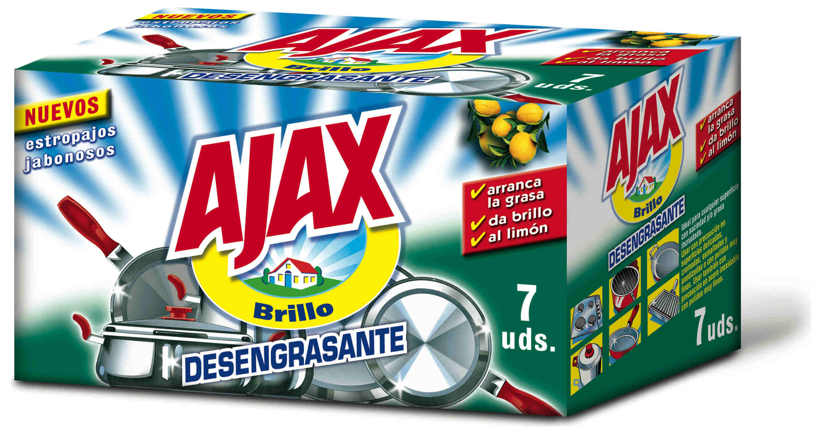 Foto Ajax Estropajo Metalico Brillo Desengrasante