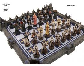 Foto ajedrez templarios con tablero