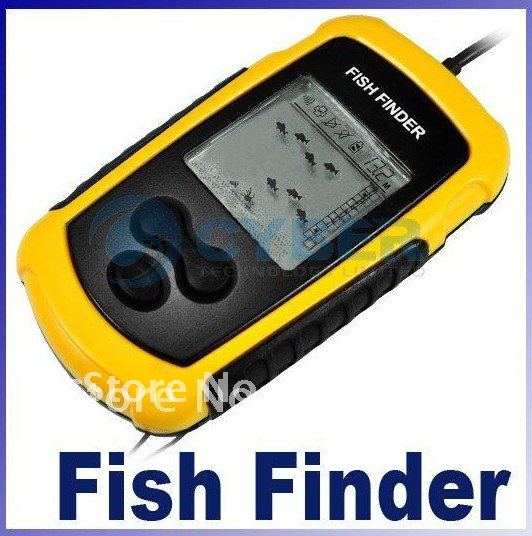Foto alarma grande el 100m de la profundidad del buscador de los pescados del detector de los pescados del lcd del sensor entero del sonar