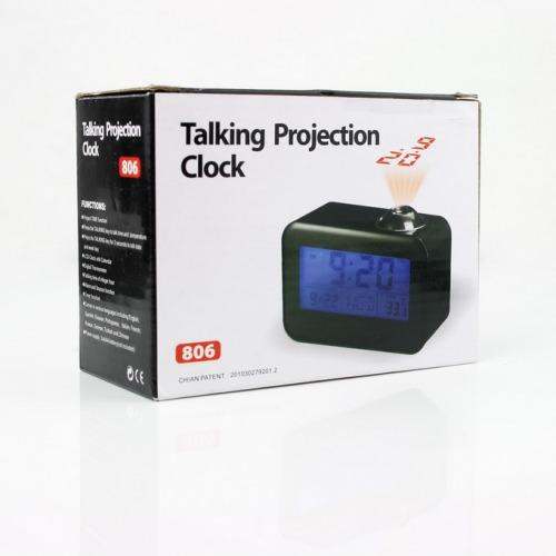 Foto alarma hablando de proyección digital proyector LED reloj