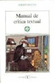 Foto Alberto Blecua - Manual De Crítica Textual - Castalia