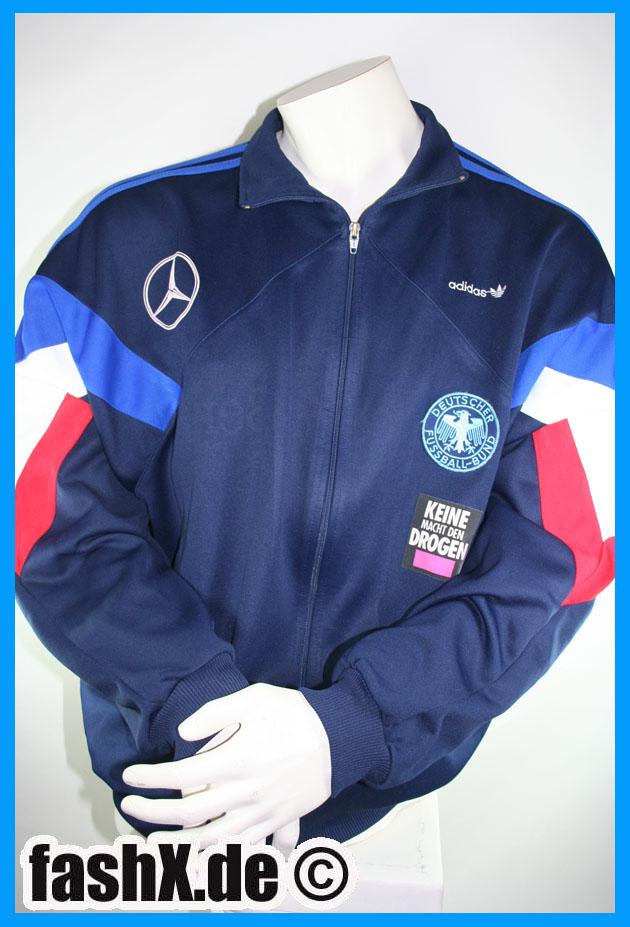 Foto Alemania chaqueta Match worn Rudi Völler WC 1990 Adidas talla L / XL
