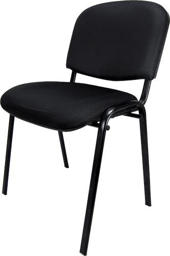 Foto Alessandrobaggio silla confidente color negro base metalica tela luxe