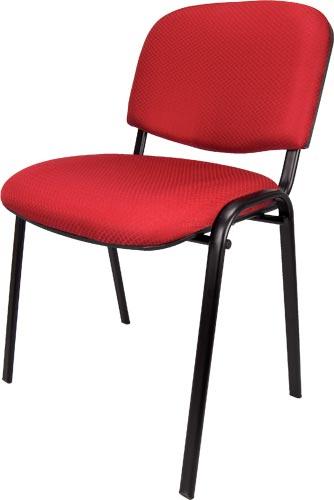 Foto Alessandrobaggio silla confidente color rojo base metalica tela luxe