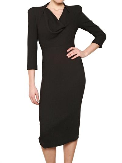 Foto alexander mcqueen textured silk cady dress