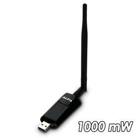 Foto ALFA NETWORK 1000mW Long-Range Adaptador WIFI USB (AWUS036NEH)