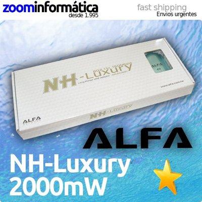 Foto alfa network nh-luxury kit adaptador usb 11n 2w accesorios wifi awus036nh 2000mw