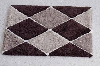 Foto alfombra baño gris multicolor