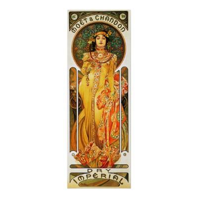 Foto Alfonso Mucha Moet y poster de Chandon