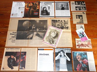 Foto Alice Cooper 12xdated Articles Cover 1970's/00's Magazines Rare Photos