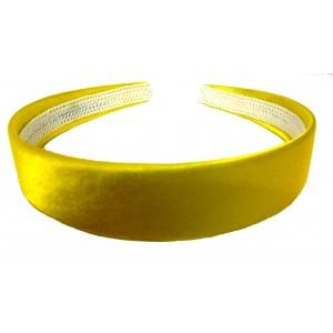 Foto aliceband - brillantes de color liso de 2,5 cm de ancho cinta:amarillo