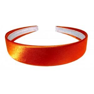 Foto aliceband - brillantes de color liso de 2,5 cm de ancho cinta :naranja