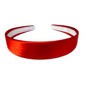 Foto aliceband - brillantes de color liso de 2,5 cm de ancho cinta de :rojo