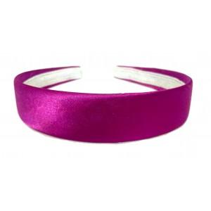 Foto aliceband - brillantes de color liso de 2,5 cm de ancho cinta de :rosa