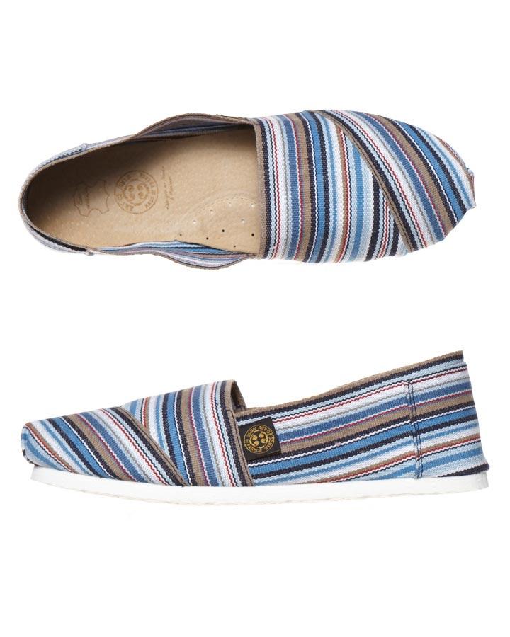 Foto Alpargatas A Rayas De Art Of Soule - Marrón Azul Blanco