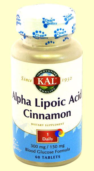Foto Alpha Lipoic Acid Cinnamon - Laboratorios Kal - 60 cápsulas
