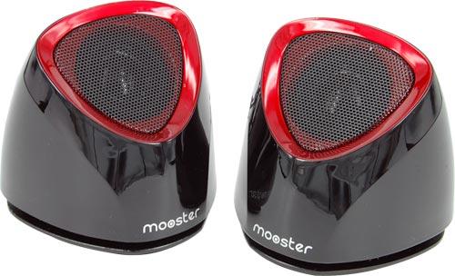 Foto Altavoces mooster multimedia glossy zound 2.0 black and red sk-488sr