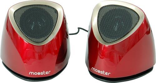 Foto Altavoces mooster multimedia glossy zound 2.0 red and gold sk-488rg