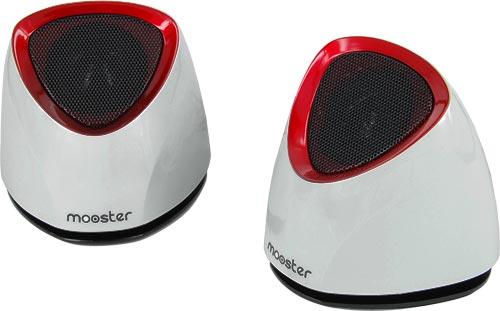 Foto Altavoces mooster multimedia glossy zound 2.0 white and red sk-488wr
