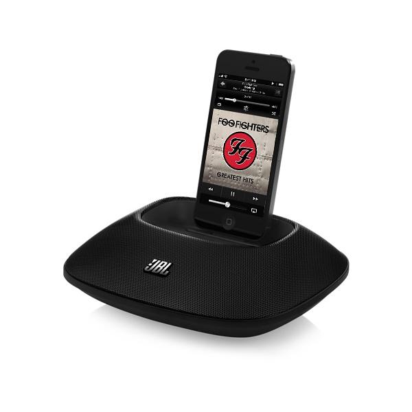 Foto Altavoz portátil con base Dock y conector Lightning OnBeat Micro de JBL