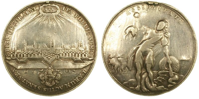 Foto Altdeutschland bis 1871 Silbermedaille 1702