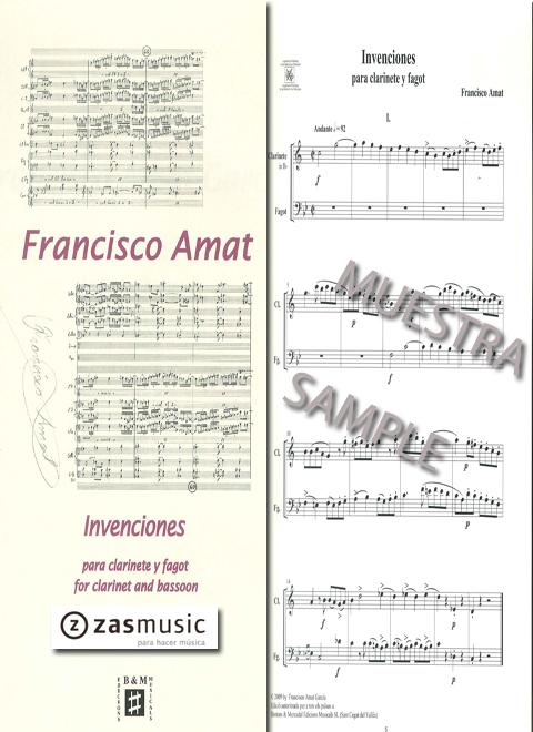 Foto amat, francisco: invenciones (inventions), for clarinet and