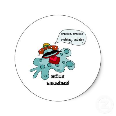 Foto Amebas del Adios Pegatina Redonda
