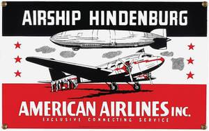 Foto American Airlines Hindenburg porcelain on steel sign