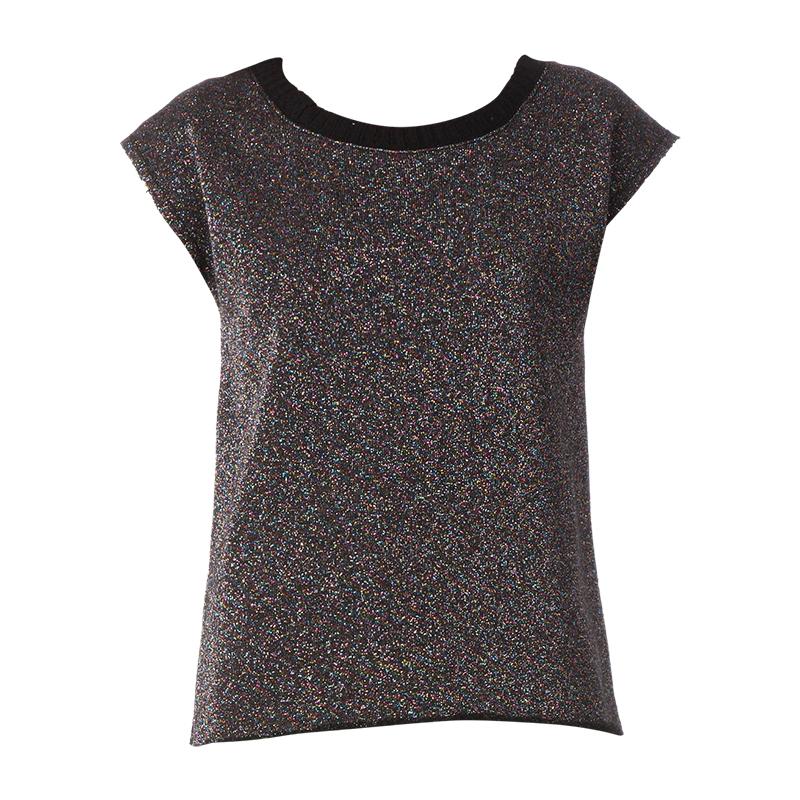 Foto American Retro Top de mangas cortas - oalate alana tee - Negro