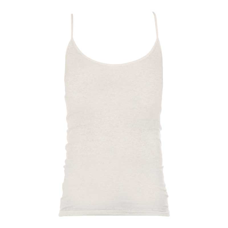 Foto American vintage Camiseta de tirantes - mas02 - Blanco / Crudo