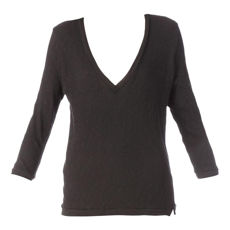 Foto American vintage Top de mangas largas - bak73 - Negro