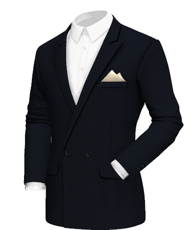 Foto Americana de lana slim fit - Americana azul a medida