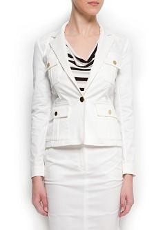 Foto Americana Estilo Sahariana offwhite MANGO