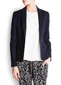 Foto Americana Traje Entallada navy MANGO