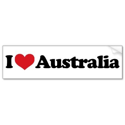 Foto Amo Australia Etiqueta De Parachoque